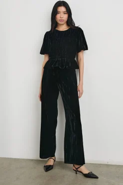 RAILS Brissa Trousers in Black Velvet