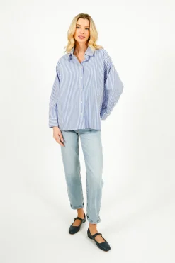 RAILS Stina Shirt in Oxford White Stripe