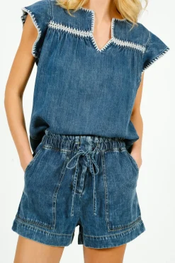 RAILS Tafia Blouse in Blue