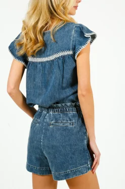 RAILS Tafia Blouse in Blue