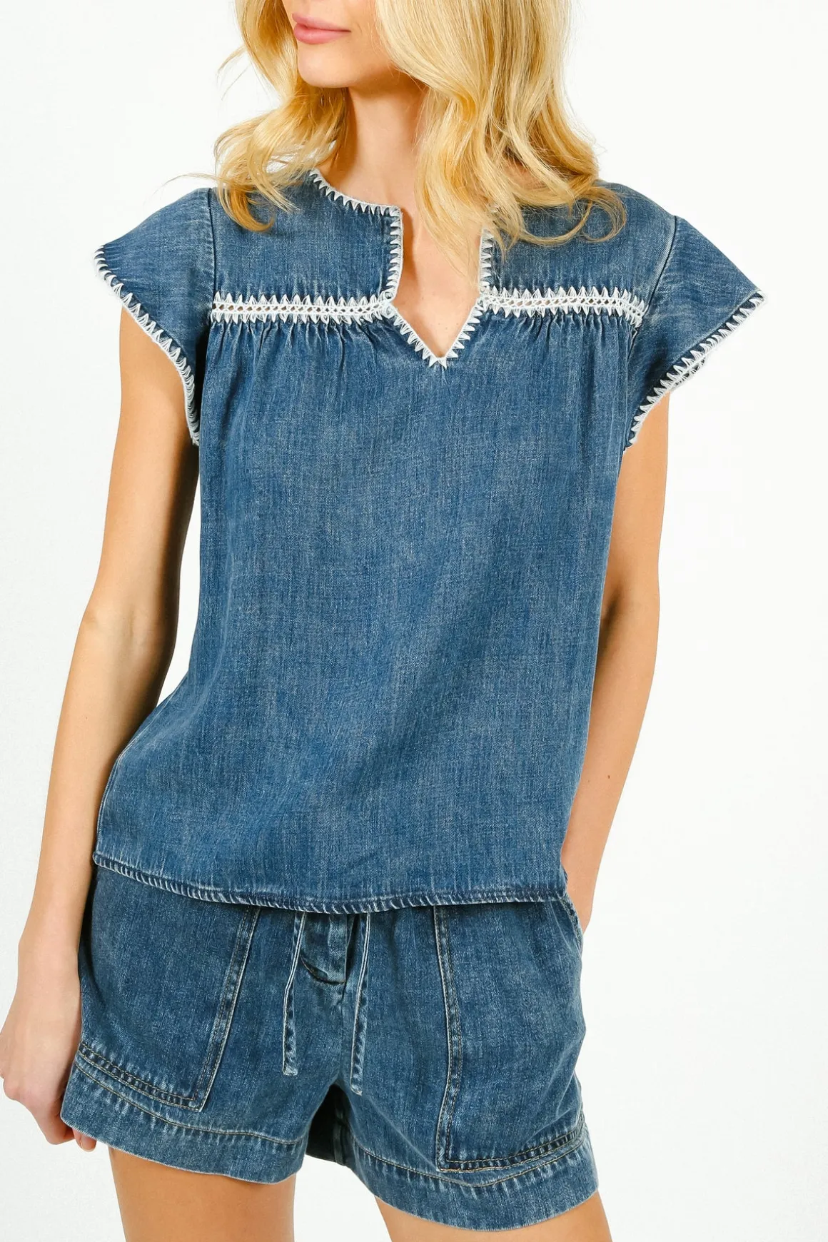 RAILS Tafia Blouse in Blue