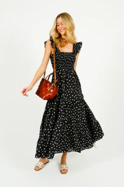 RIXO Kendall Dress in Bohemia Spot Navy