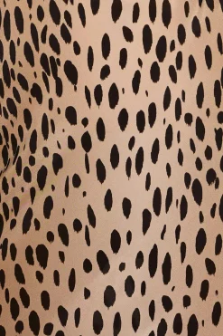 RIXO Preslee Skirt in Antelope Spot Black