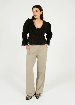 RIXO Solene Top in Black