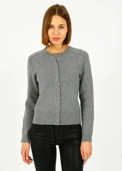 Ru0026B Bridget Crew Cardigan in Grey