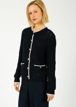 Ru0026B Daria Cardigan in Navy