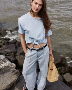 Ru0026B Featherweight Arianna Cropped Palazzo in Aliah