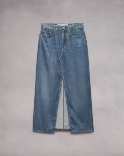 Ru0026B Liquid Miramar Clara Midi Skirt in Cameron