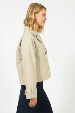 SLF Cilo Short Trenchcoat in Island Fossil