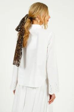 SLF Dahlia Broiderie Shirt in White