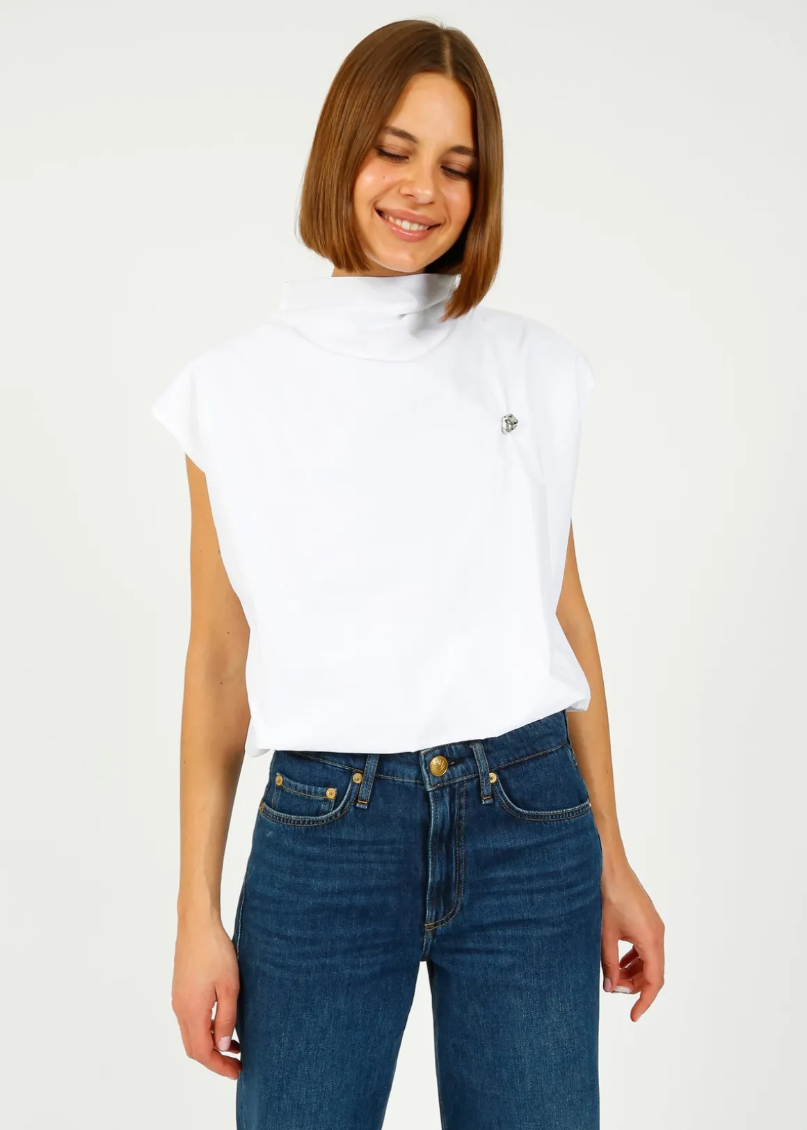 SLF Delia SL Top in White