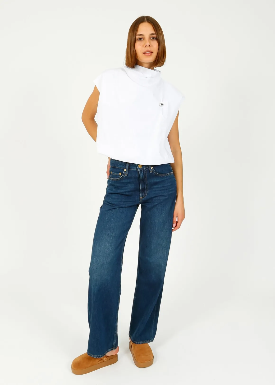 SLF Delia SL Top in White