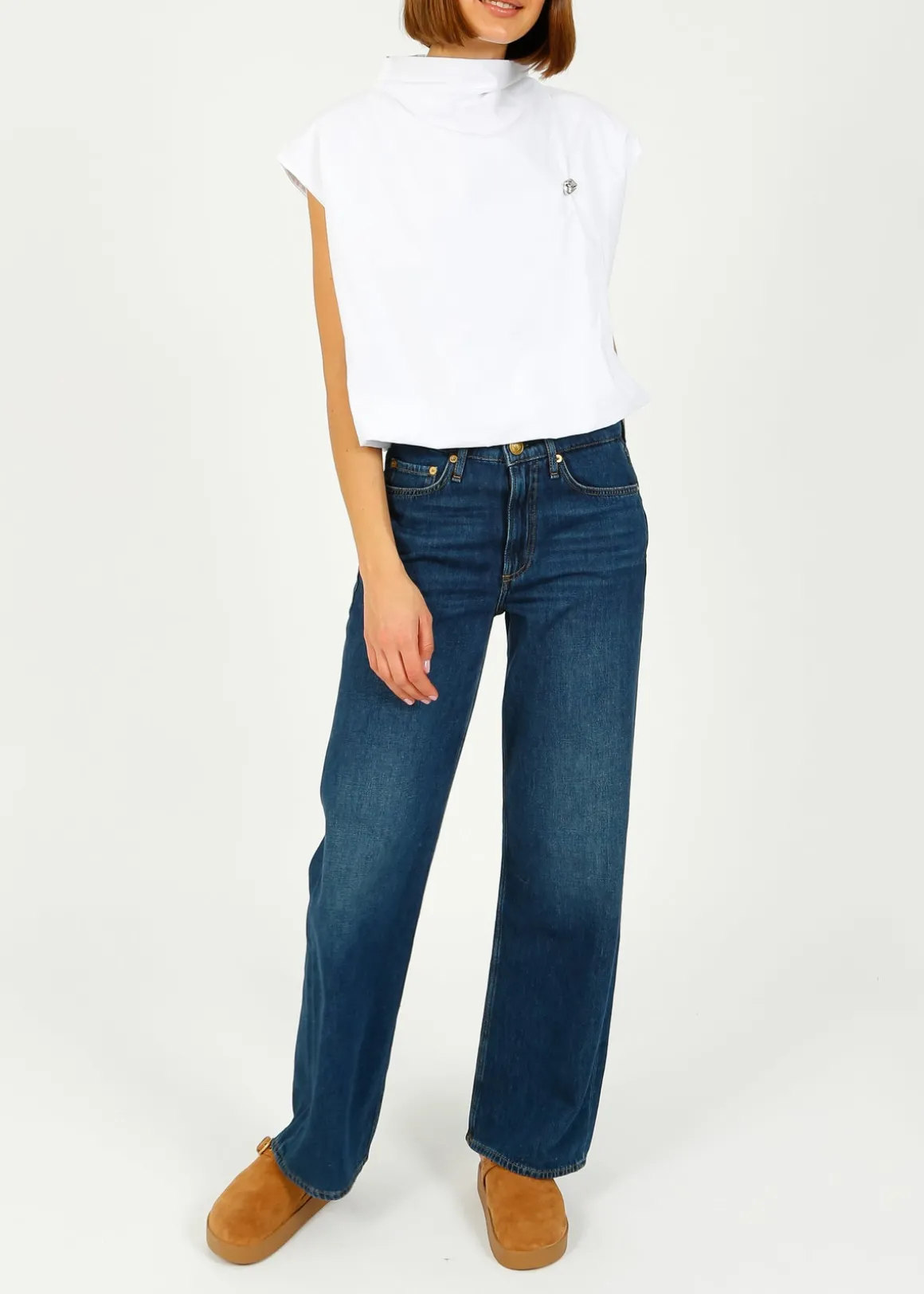 SLF Delia SL Top in White