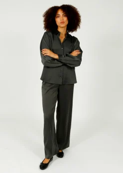 SLF Elena Tinni Wide Pants in Volcanic Ash