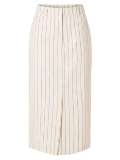 SLF Hilda Pencil Skirt in Pin Stripe Sandshell