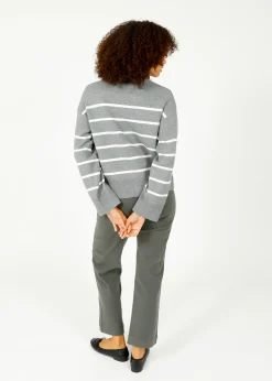 SLF Kamma Roll Neck Knit in Medium Grey, Birch