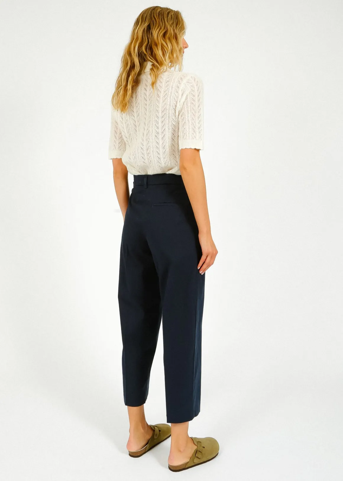 SLF Merla Barrel Leg Trouser in Dark Sapphire