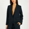 SLF Rita Relaxed Blazer in Dark Sapphire Pin Stripe