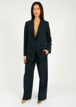 SLF Rita Wide Pant in Dark Sapphire Pin Stripe