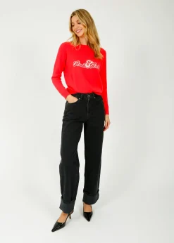 SLF Roby Wide Jeans in Black Denim