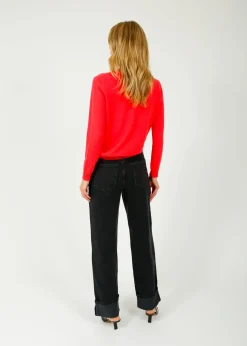 SLF Roby Wide Jeans in Black Denim