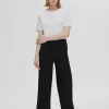 SLF Rya Ellie Plisse Pant in Black
