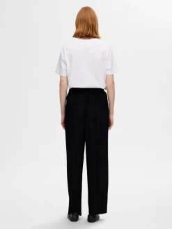 SLF Rya Ellie Plisse Pant in Black