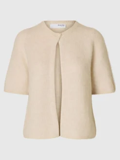 SLF Sia Ras SS Rib Knit Cardgan in Birch