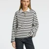 SLF Wada LS Stripe Collar Top