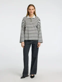 SLF Wada LS Stripe Collar Top
