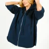 TINSELS Alba Rainy Zip Up in Navy