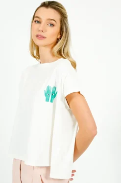 TINSELS Ava Mano Tee in White