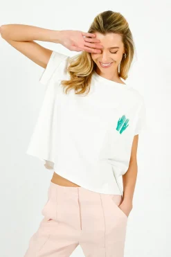 TINSELS Ava Mano Tee in White