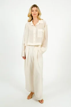 TINSELS Cassidy Pacific Trousers in Latte