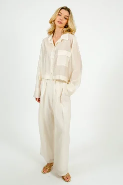 TINSELS Cassidy Pacific Trousers in Latte