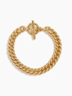 TS Small Gold Curb Link Bracelet
