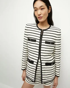 VB Foster Dickey Jacket in Ivory, Black