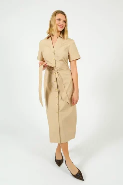VB Tabby Midi Dress in Stone Khaki