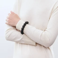 VBARONI Beads Bracelet in Matt Black