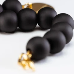 VBARONI Beads Bracelet in Matt Black