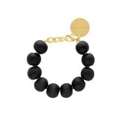 VBARONI Beads Bracelet in Matt Black