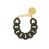 VBARONI Flat Chain Bracelet in Dark Olive