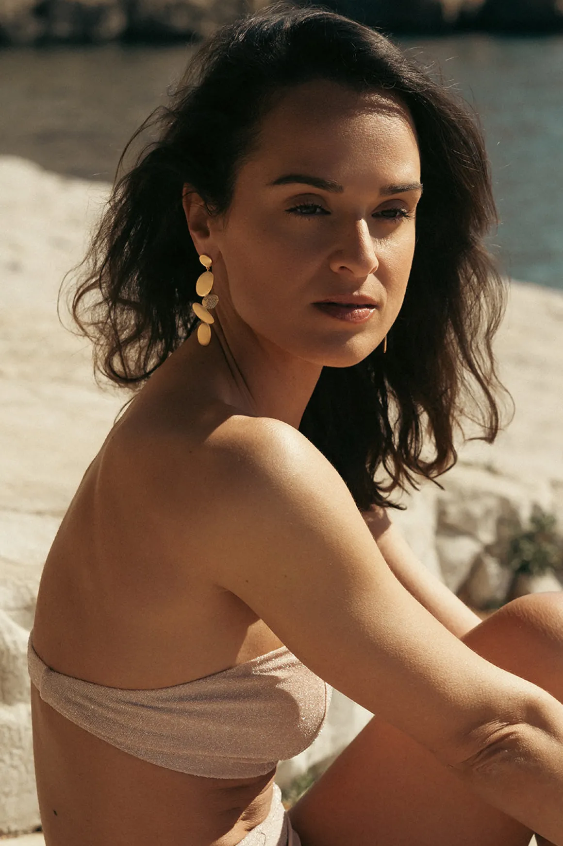 YLUME Large Pebble Earrings