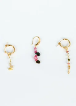ZOI Higia Earrings in Sapphire Rose, Tourmaline